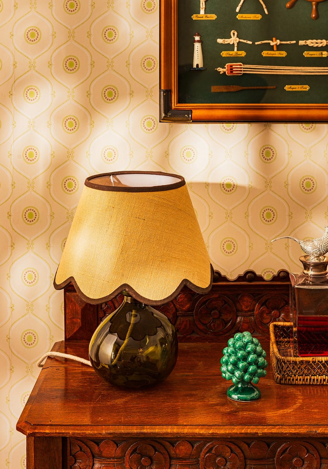 Casa by Josephine Jenno Chocolate Brown Jute Scallop Lampshade