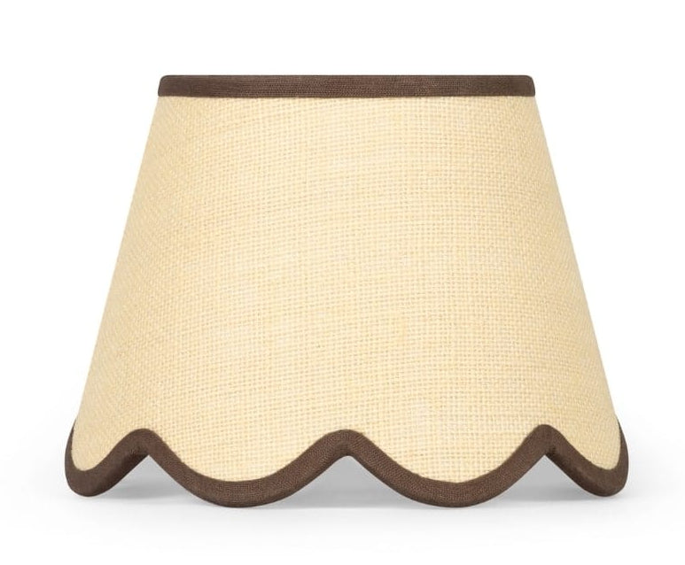 Casa by Josephine Jenno Chocolate Brown Jute Scallop Lampshade
