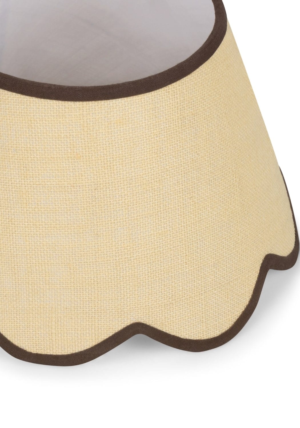 Casa by Josephine Jenno Chocolate Brown Jute Scallop Lampshade
