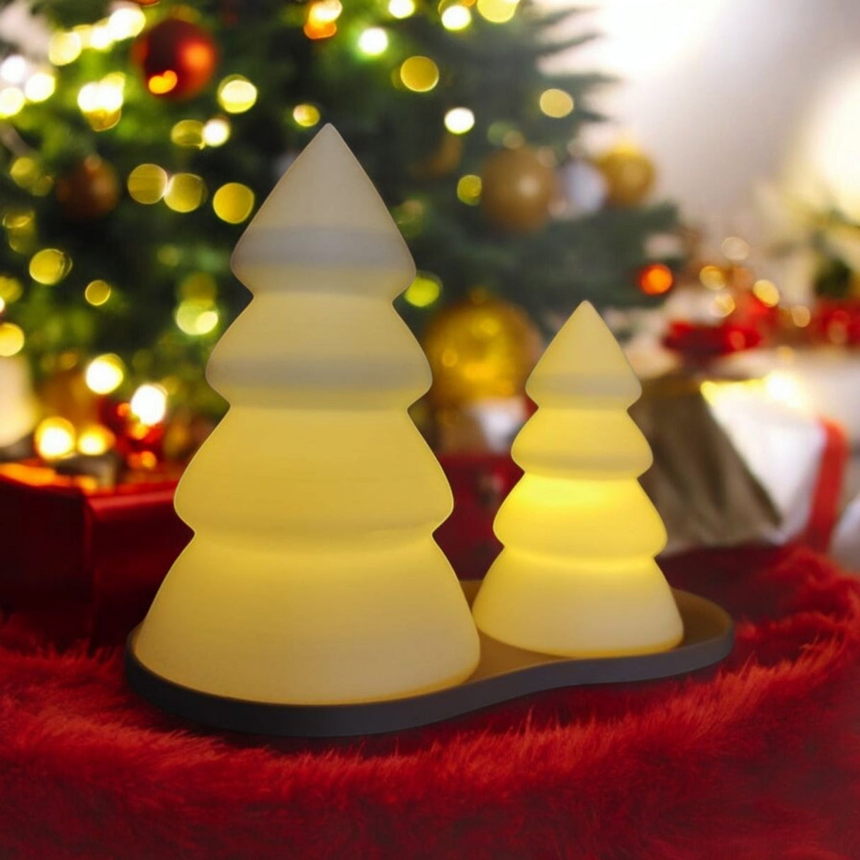 Filamora Studios Christmas Tree Tealight Holder Set