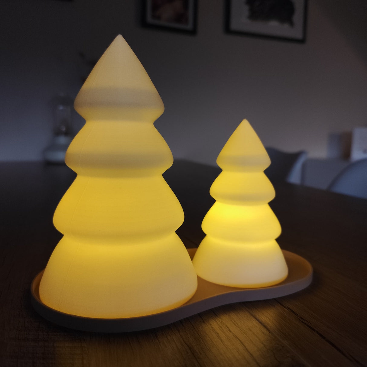 Filamora Studios Christmas Tree Tealight Holder Set