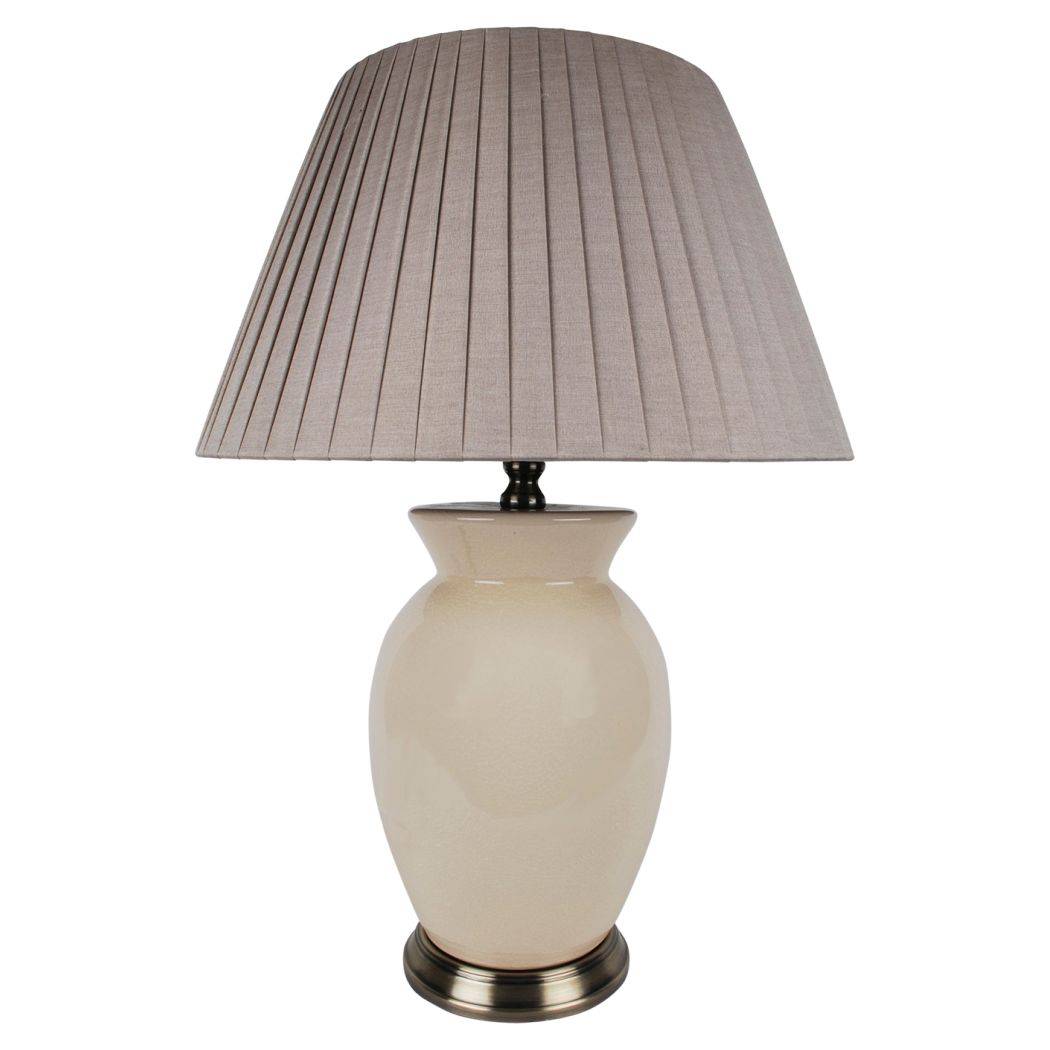 Pagazzi Christina Cream Ceramic Table Lamp - 56cm