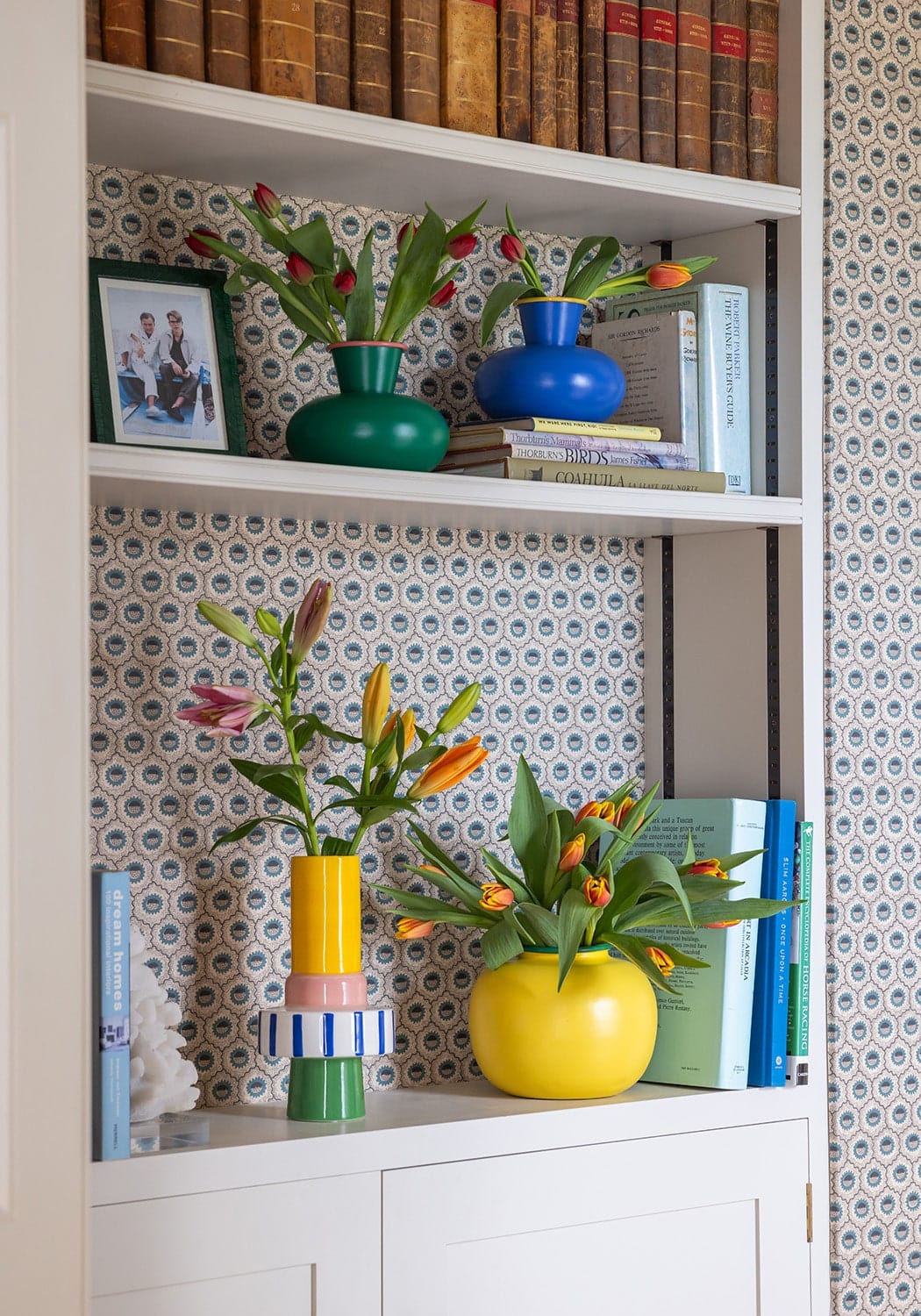 Casa by Josephine Jenno Color Blocking Yellow Green Vase