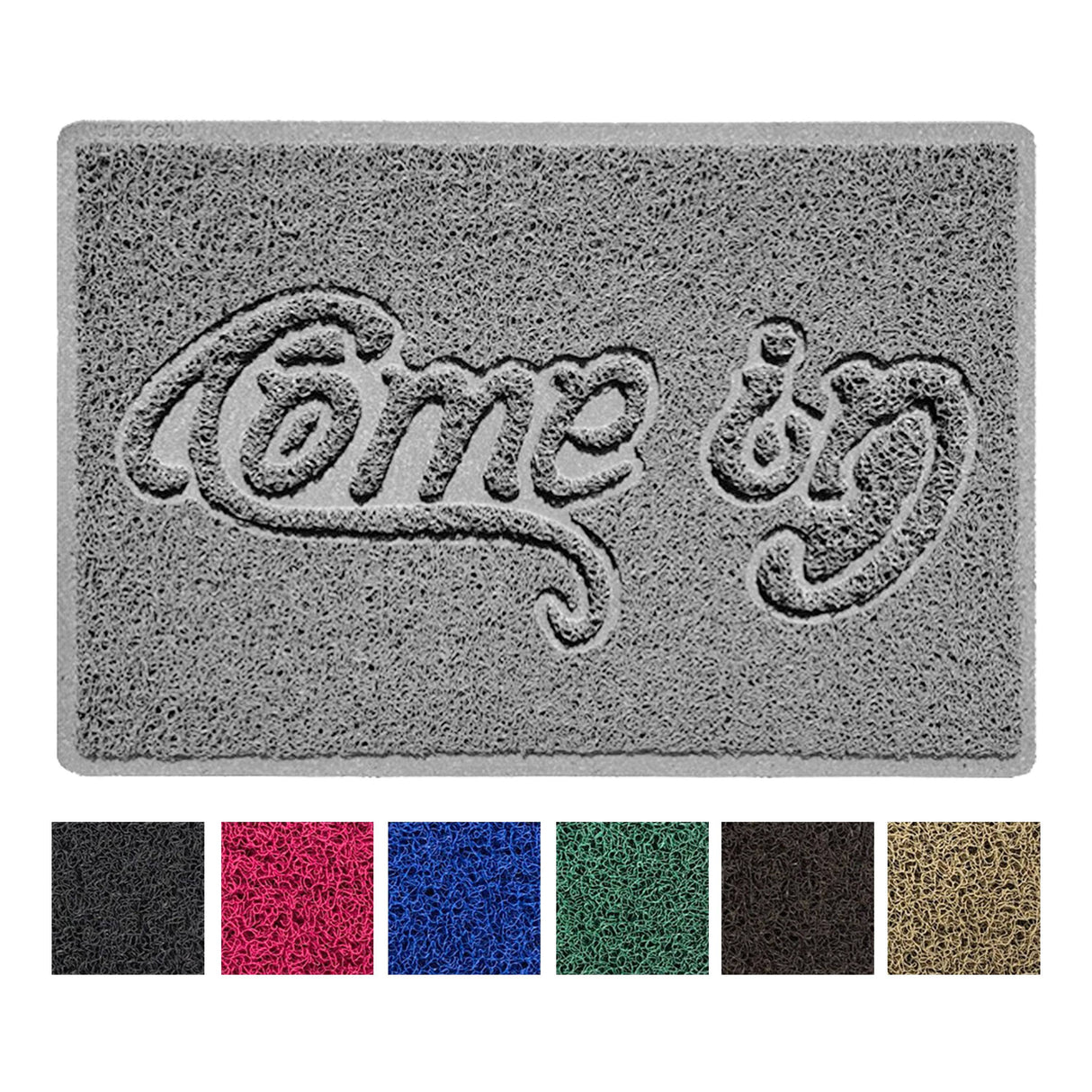 Nicoman "Come In" Grey Spaghetti Door Mat
