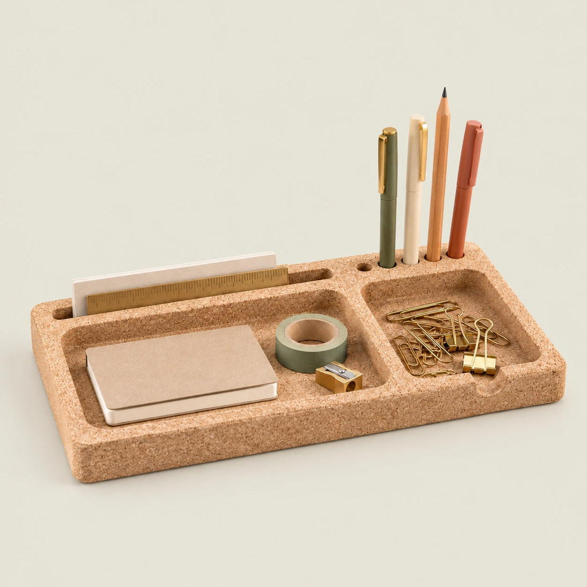 Portuguese Treasures Natural Cork Desk Organiser