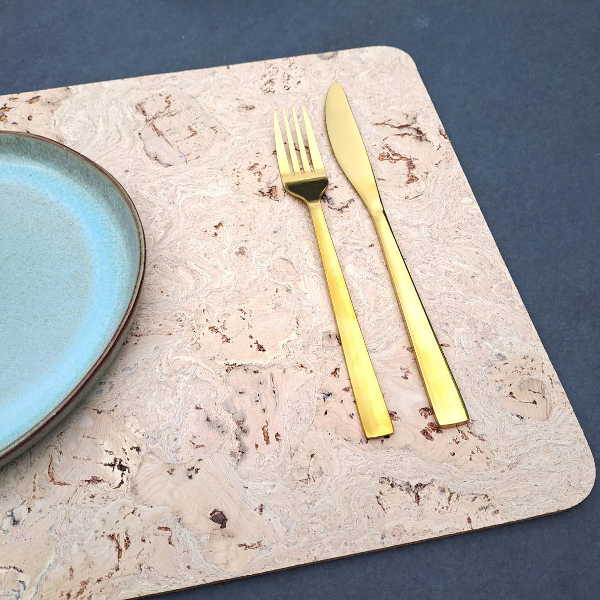 Portuguese Treasures Pearl Twist Rectangular Cork Placemats