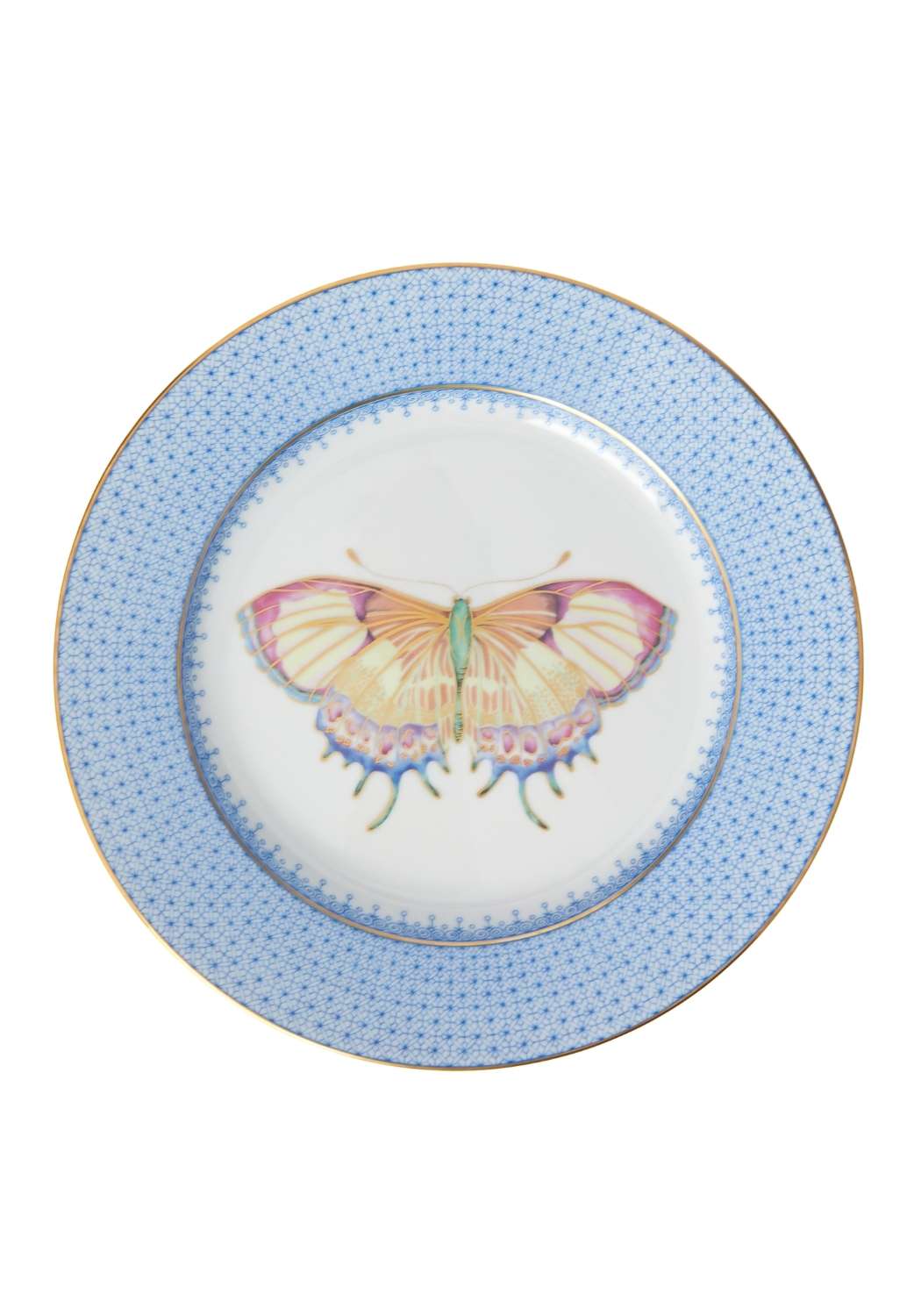 Casa by Josephine Jenno Cornflower Blue Lace Butterfly Plates - Set of 4
