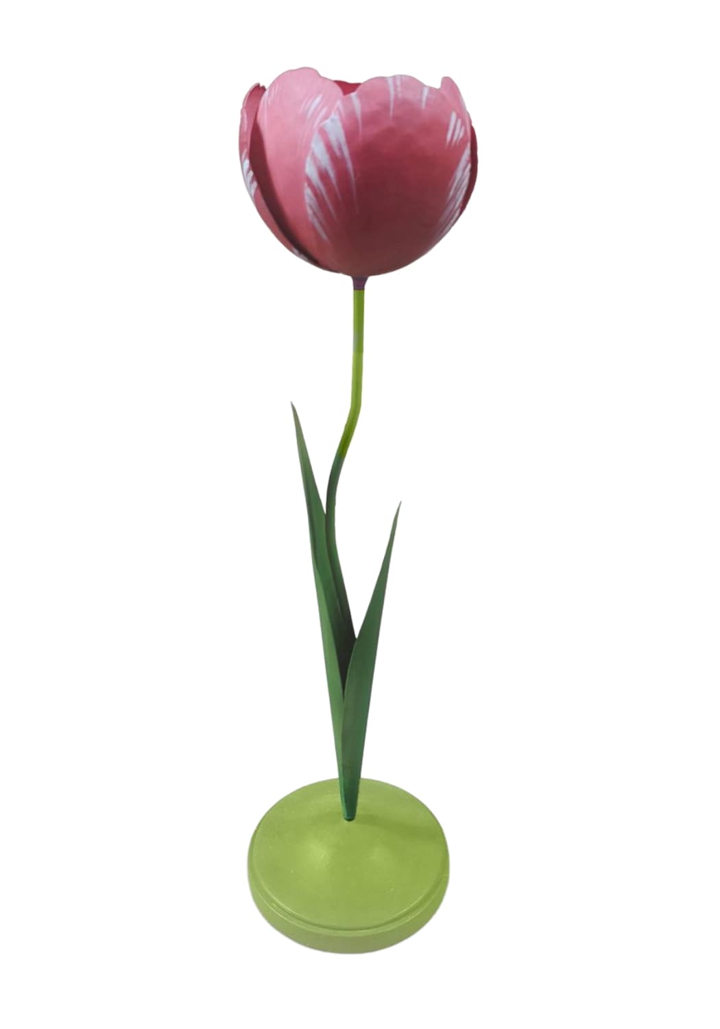 Casa by Josephine Jenno Dahlia Pink Tulip Candleholder Tole
