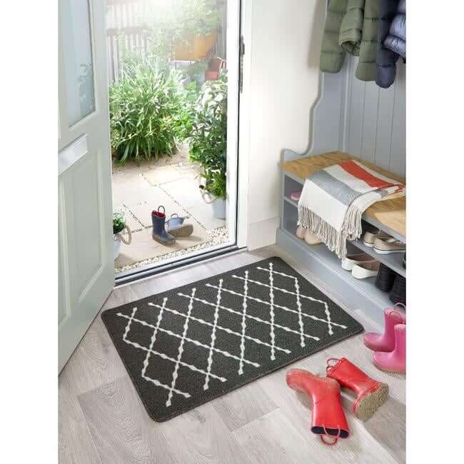 The Rugs Washable Mat & Runners – Diamond Design