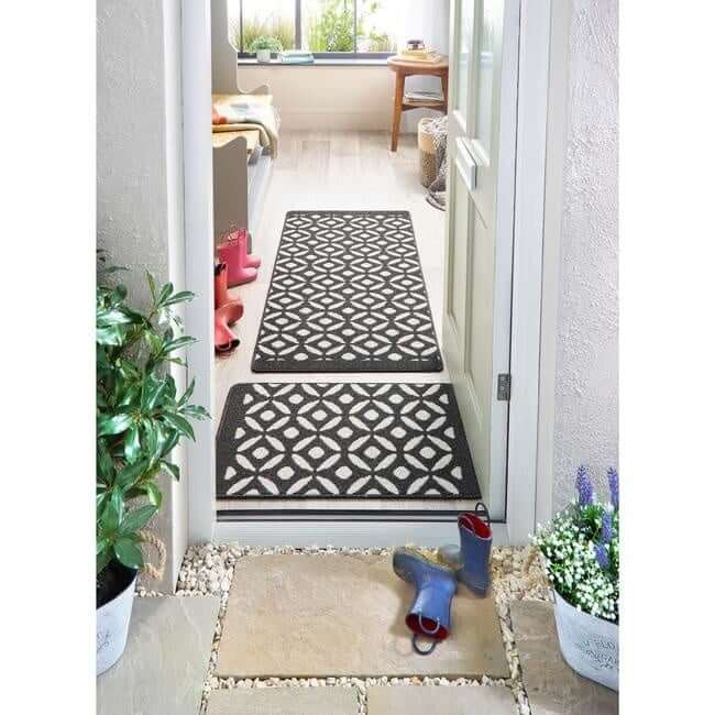 Washable Mat & Runners Geometric Design by The Rugs