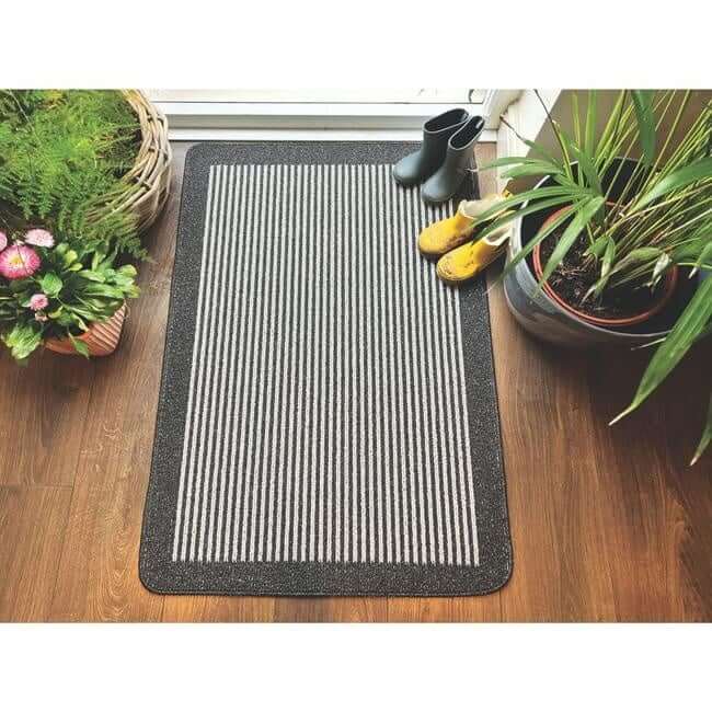 The Rugs Washable Mat and Runners Stripe Design