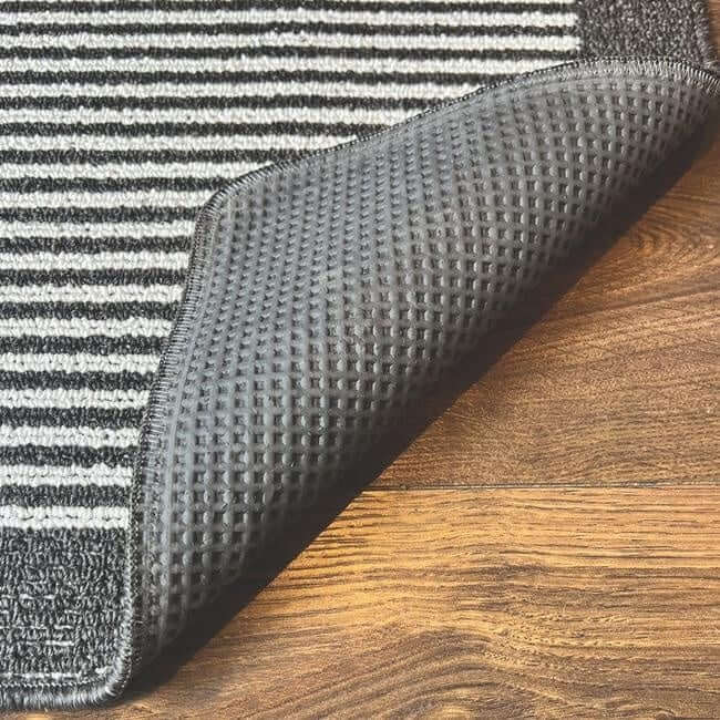 The Rugs Washable Mat and Runners Stripe Design
