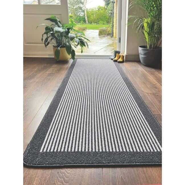 The Rugs Washable Mat and Runners Stripe Design