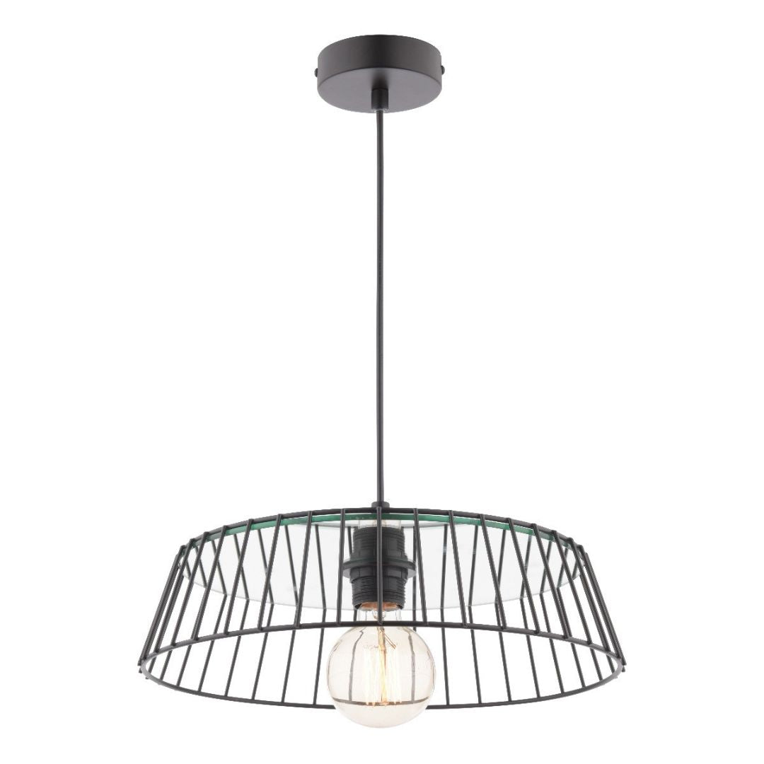 Pagazzi Derry Matt Black 1 Light 120cm Pendant Light