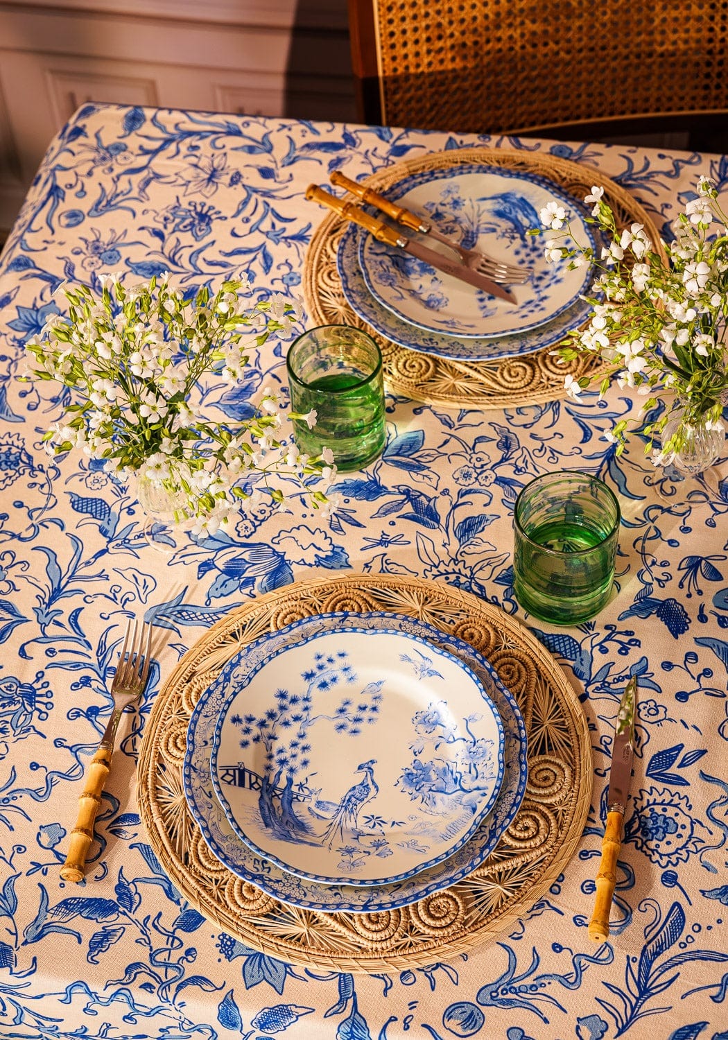 Casa by Josephine Jenno Virginia Blue White Dessert Plates - Set of 4