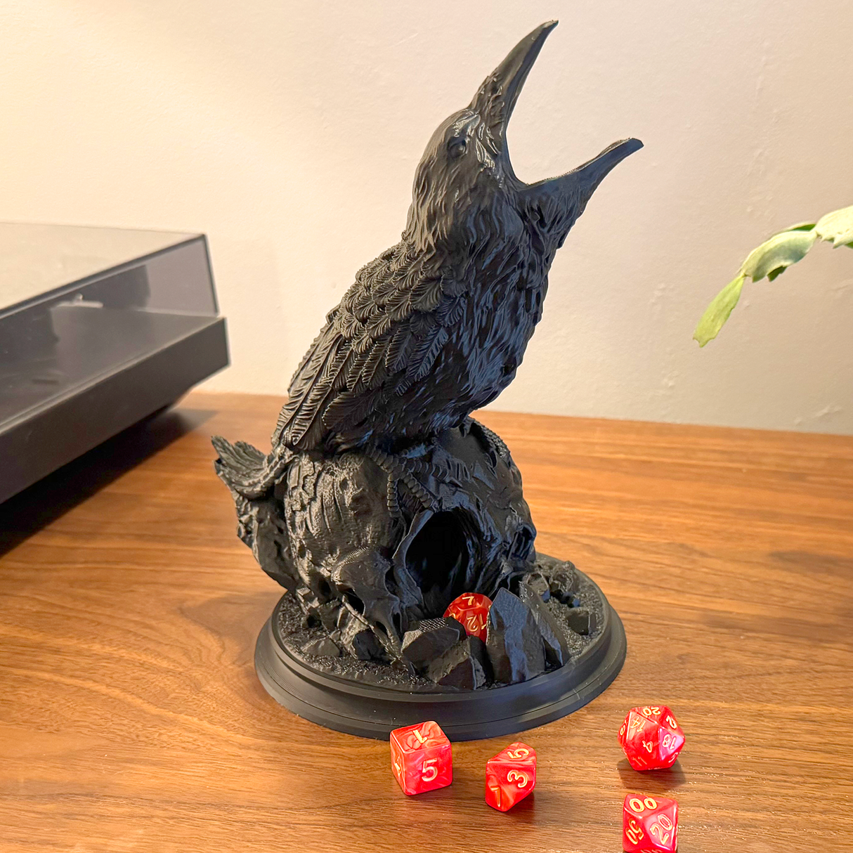 Filamora Studios Crow Dice Tower Gothic RPG Decor