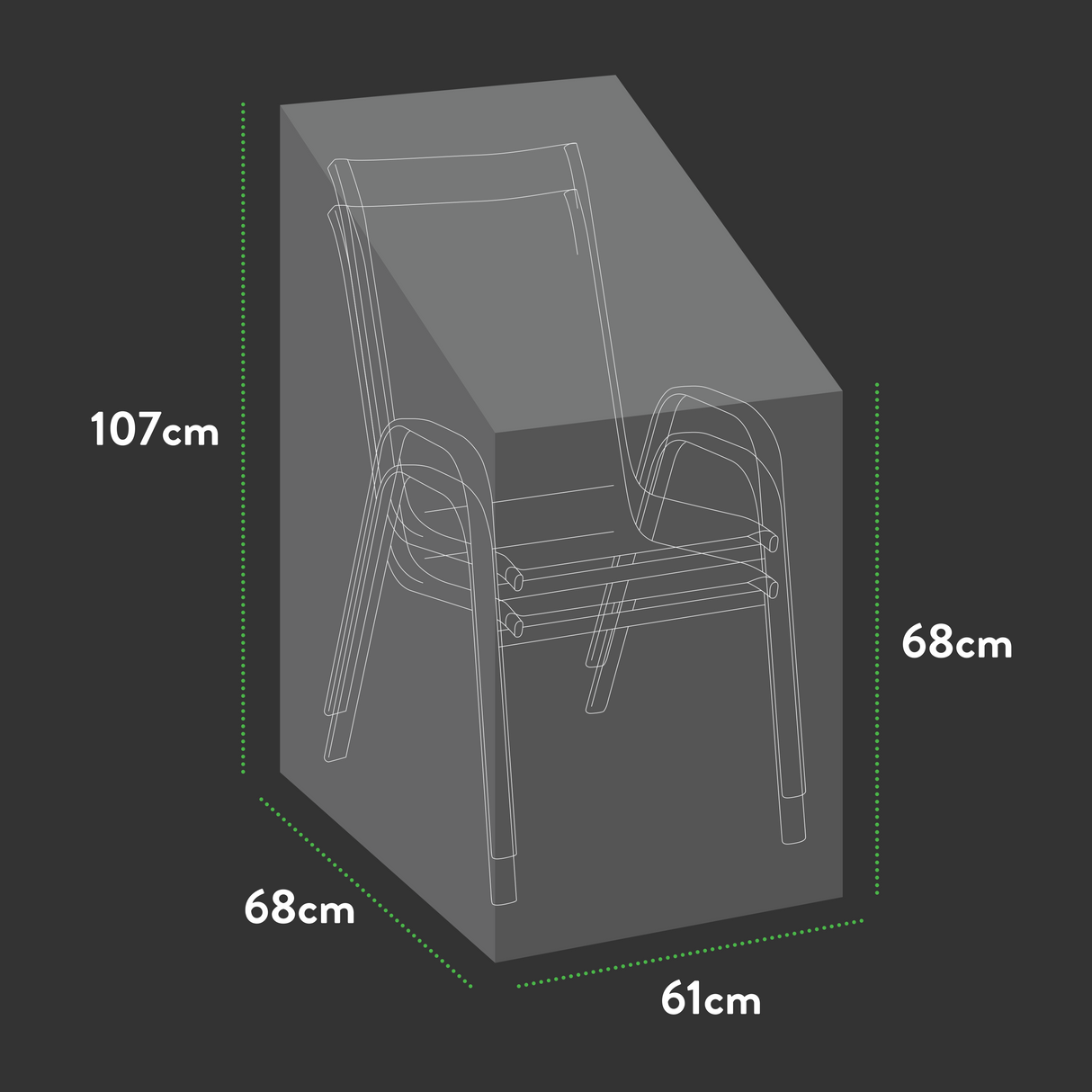 Etree Premium Stacking Chair Cover - 61 X 68 X 68/107 (H) cm