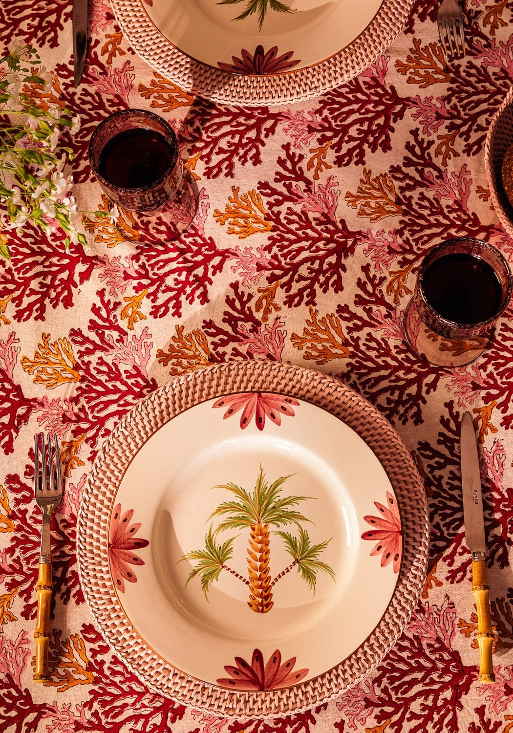 Casa by Josephine Jenno Arabella Dinner Plate - Green Palm Tree