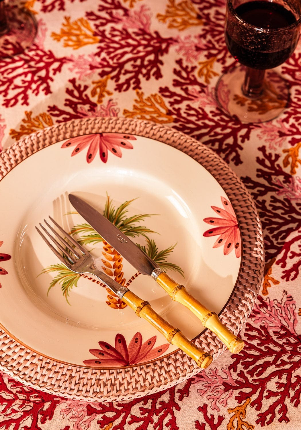 Casa by Josephine Jenno Arabella Dinner Plate - Green Palm Tree