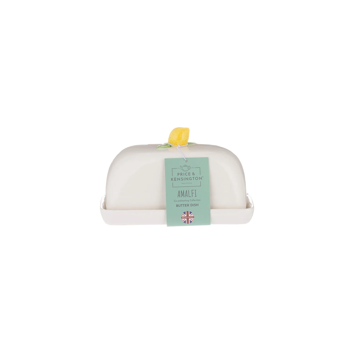 Price & Kensington Amalfi Ceramic Butter Dish With Lemon Handle