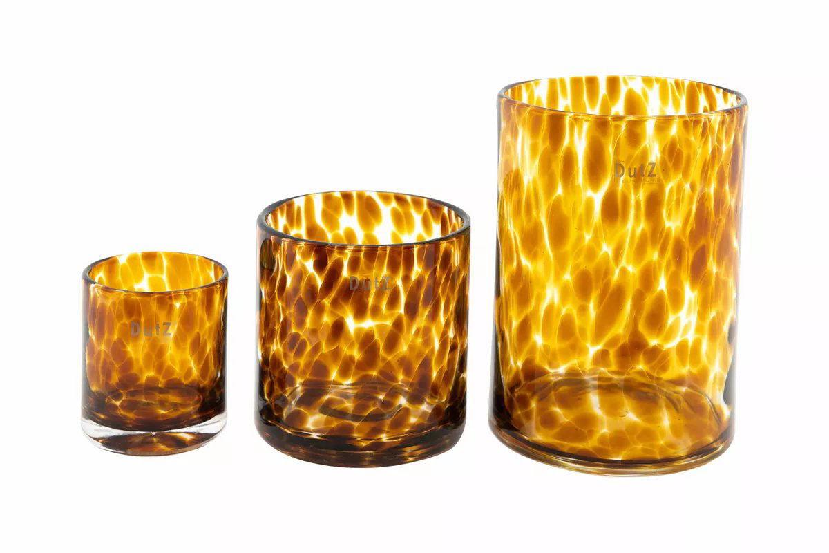 Lowlands Design Cylinder Vase - Leopard Brown