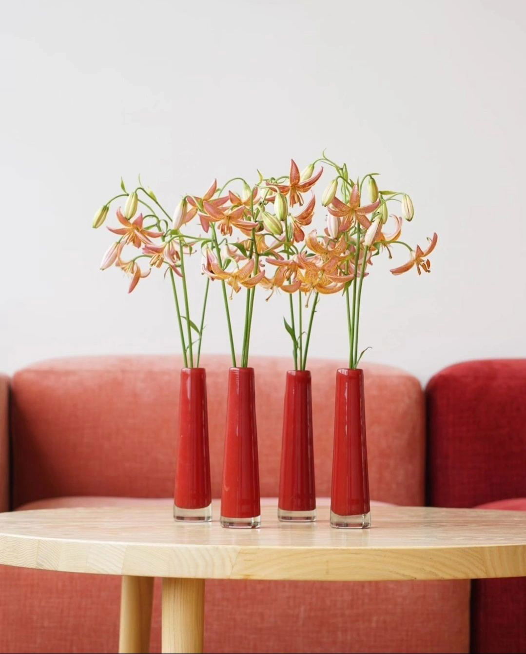 Lowlands Design Solifleur Bud Vase - Red
