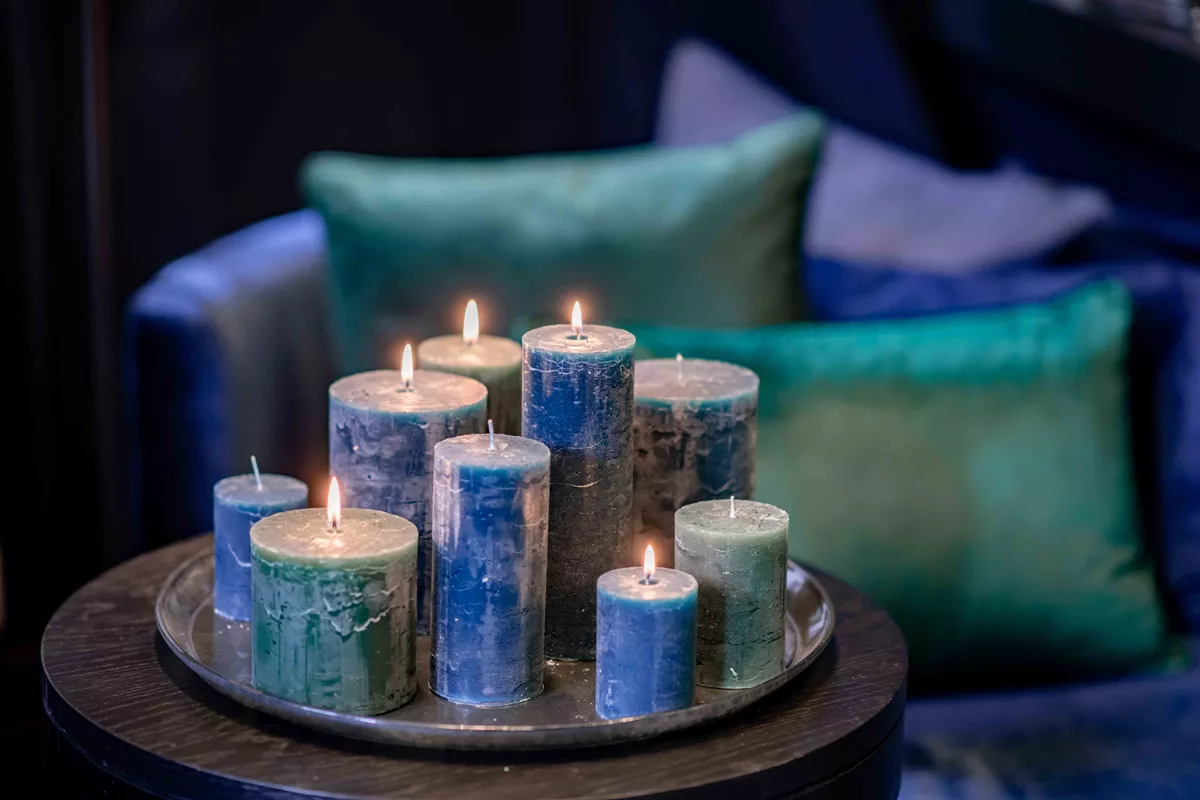 Lowlands Design Rustic Candle - Dark Green