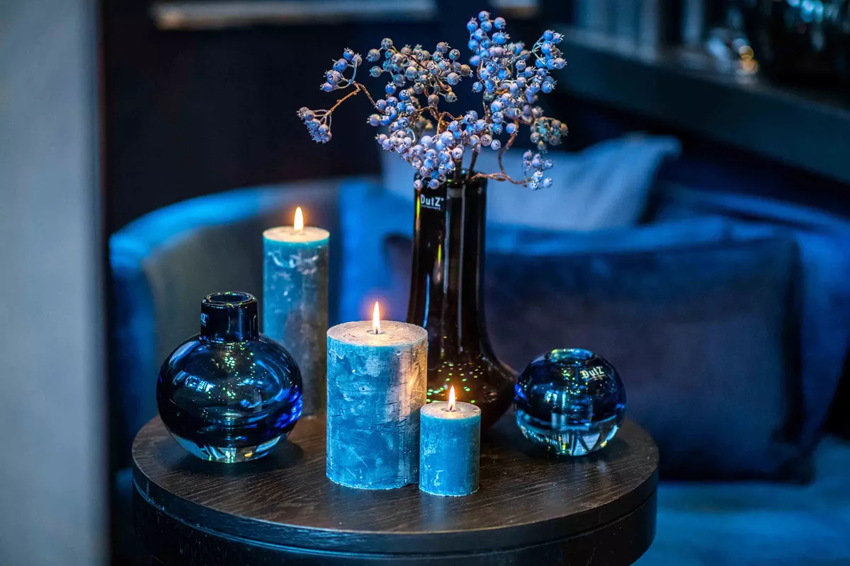 Lowlands Design Luxury Rustic Candle - Navy Blue