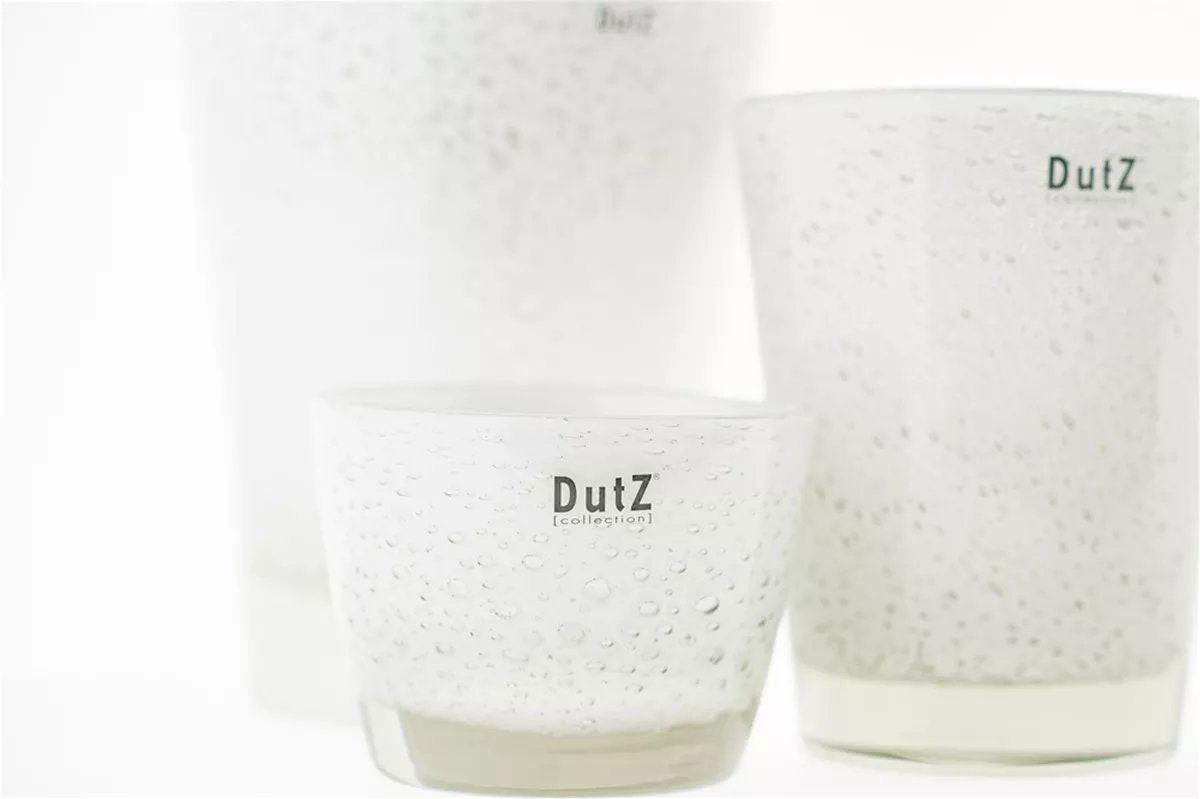 Lowlands Design Conic Vase Thick Glass with Bubbles