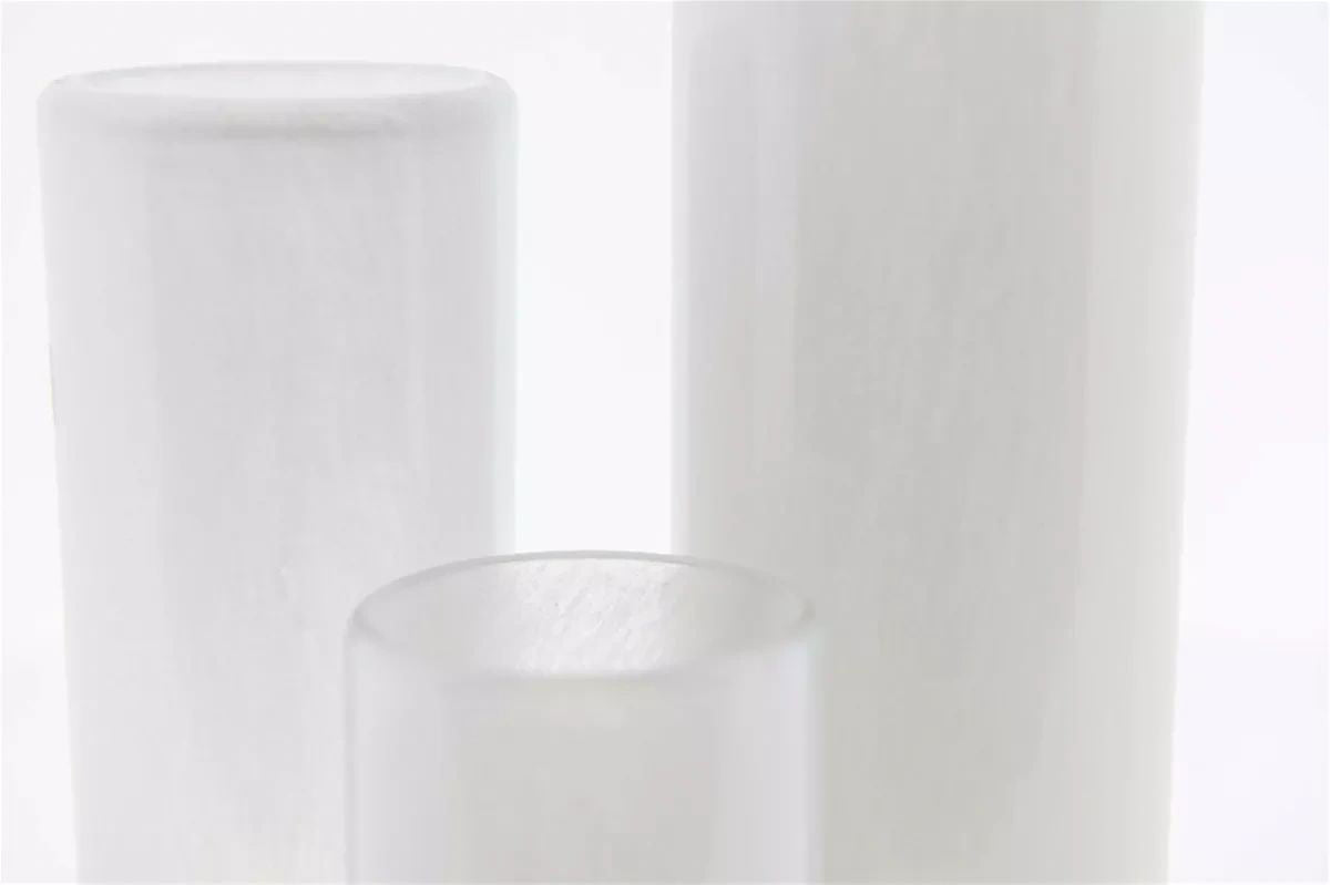 Lowlands Design White Cylinder Vase by DutZ