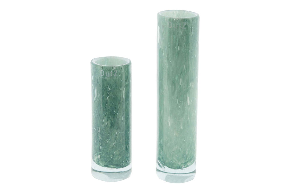 Lowlands Design Green & White Cylinder Vase