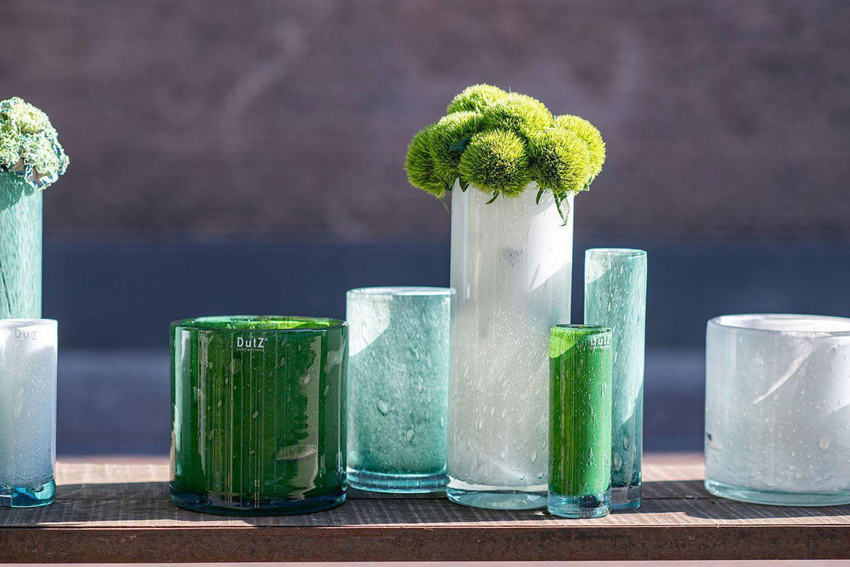 Lowlands Design Cylinder 6 Mouth Blown Glass Vase Pot