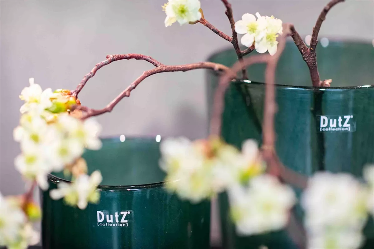 Lowlands Design Dark Green Glass Flower Vase by Dutz