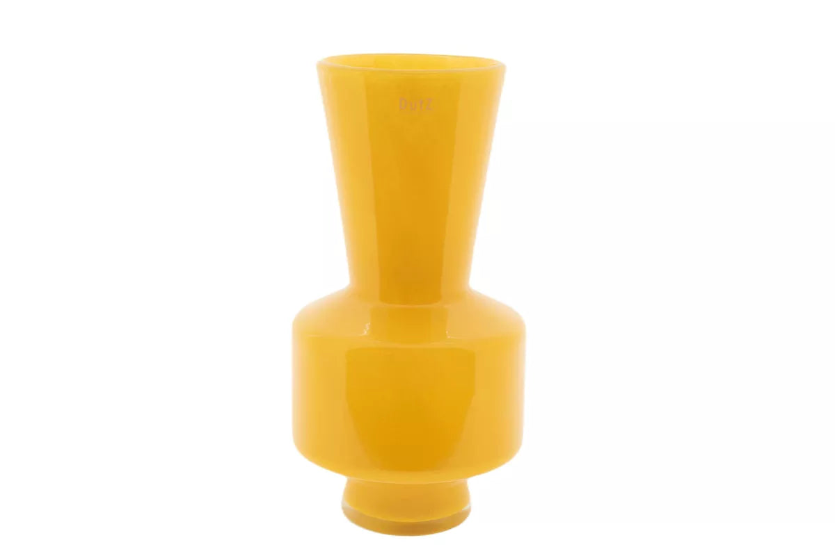 Lowlands Design Shani Ochre Yellow Glass Vase