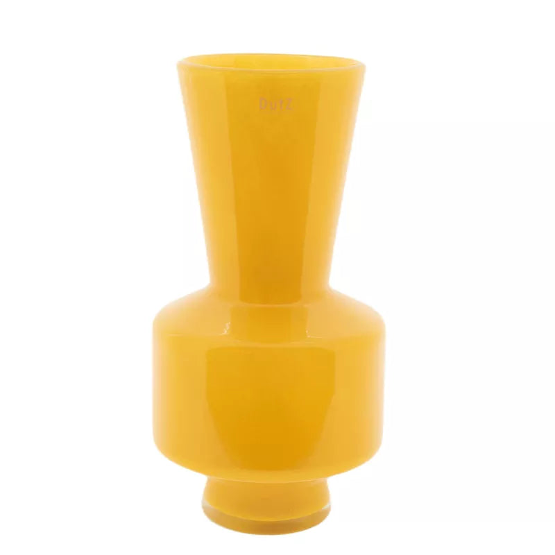 Lowlands Design Shani Ochre Yellow Glass Vase