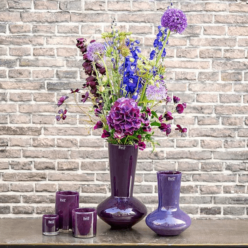 Lowlands Design Vase Glass Loflo Plum by DutZ