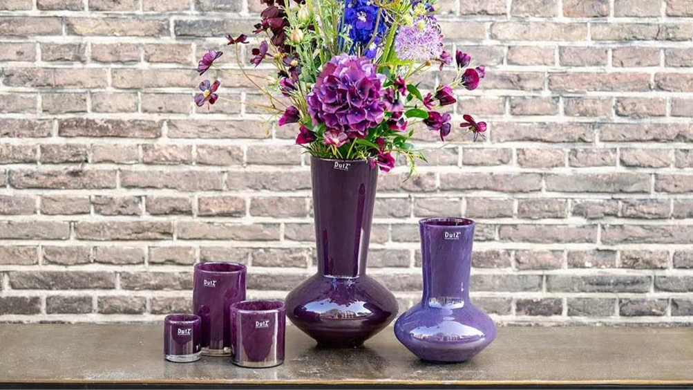 Lowlands Design Vase Glass Loflo Plum by DutZ