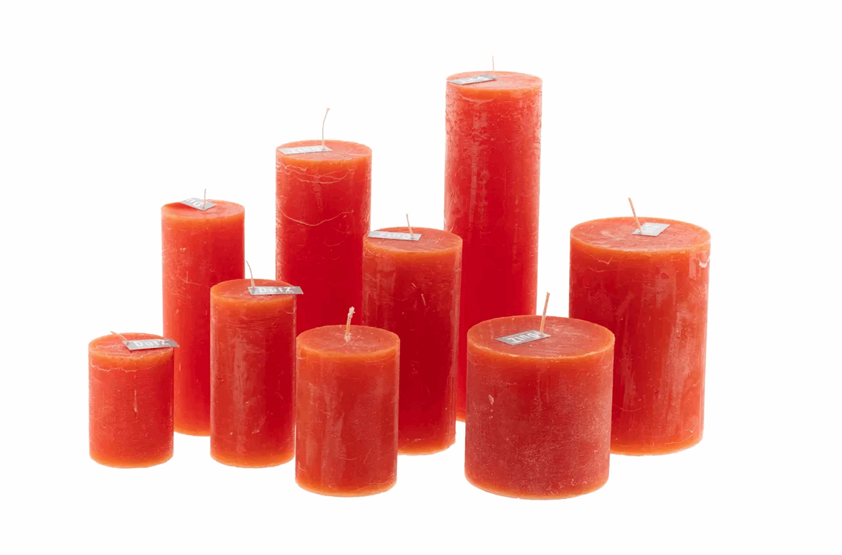 Lowlands Design Luxury Rustic Candle - Coral Red