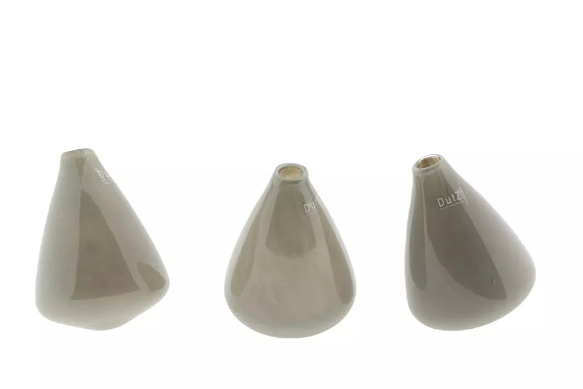 Lowlands Design Taupe Tumbling Glass Vase H12 D10
