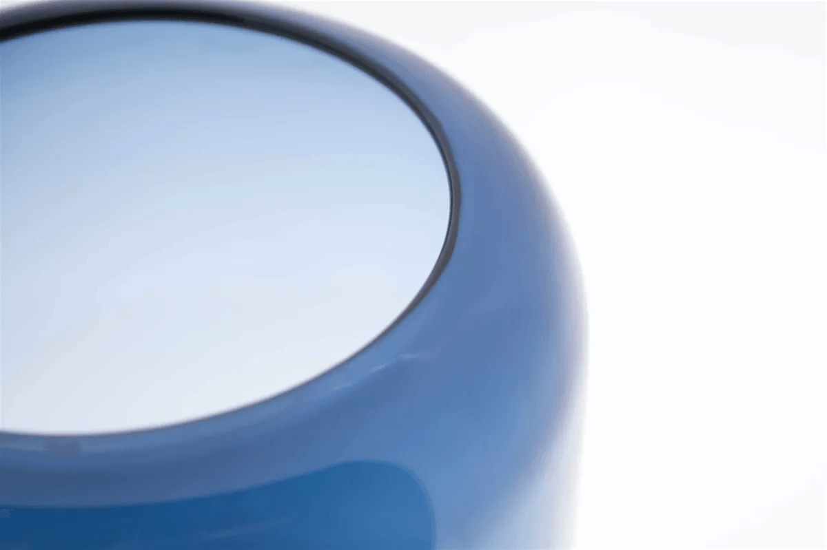 Lowlands Design Mazurka Nightblue Glass Vase by Dutz
