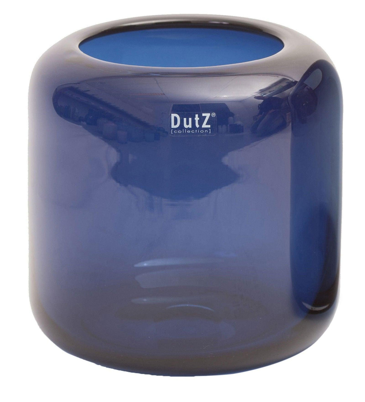 Lowlands Design Mazurka Nightblue Glass Vase by Dutz