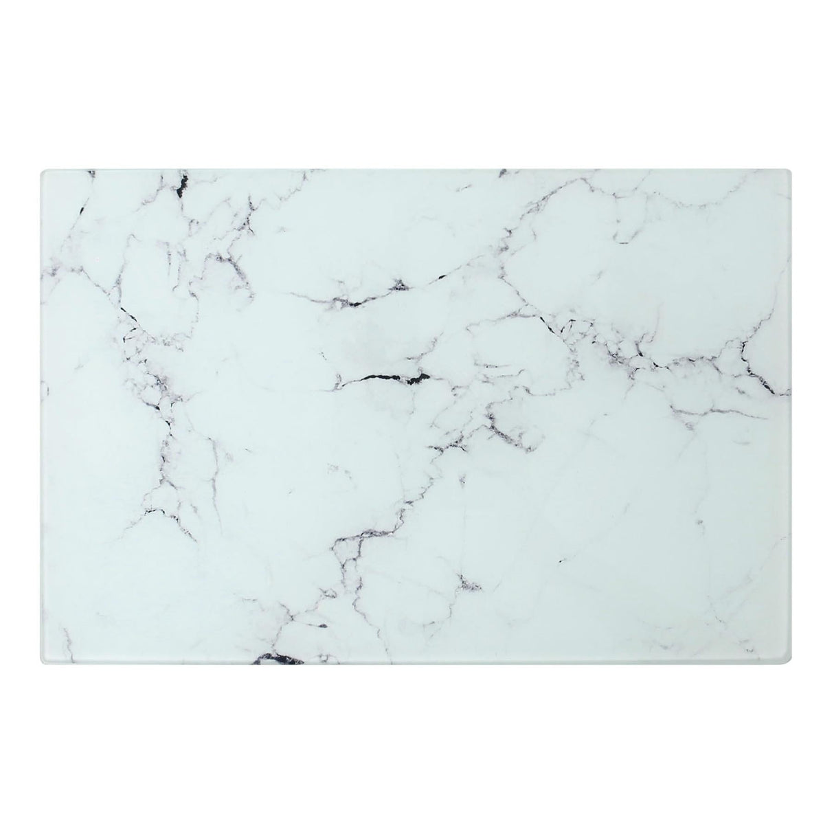 Rinkit Rectangle Glass Chopping Board Marble - 40cm x 30cm