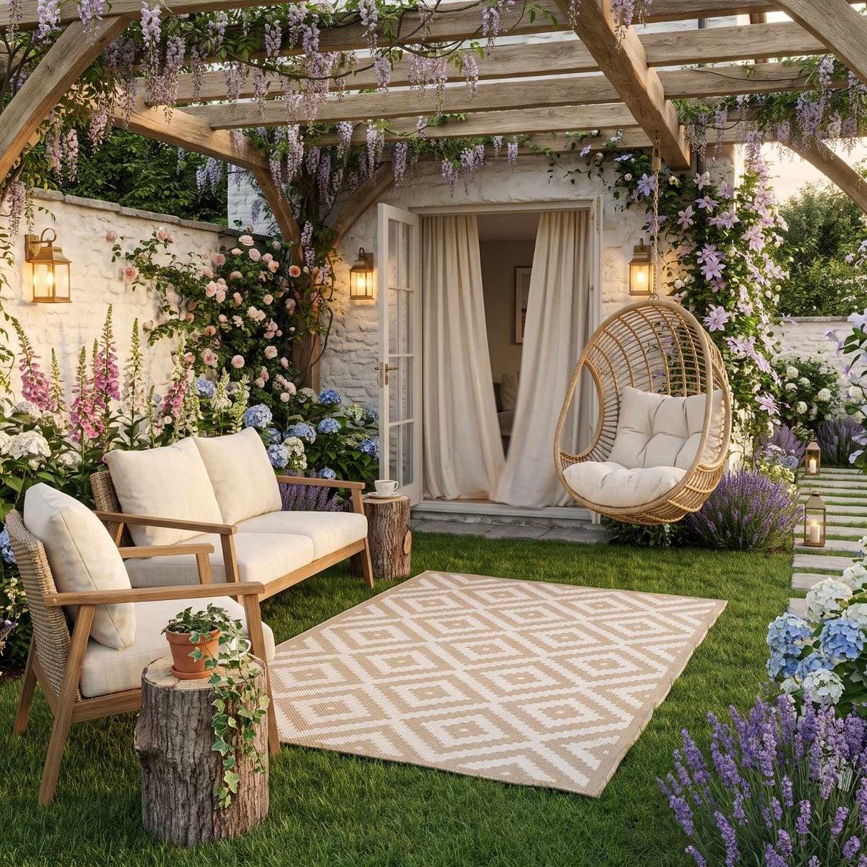 The Rugs Ecology Outdoor Rug Beige 100B