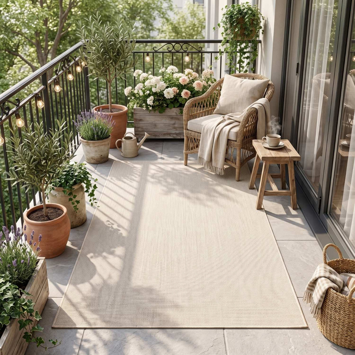 The Rugs Ecology Outdoor Rug Cream 500C