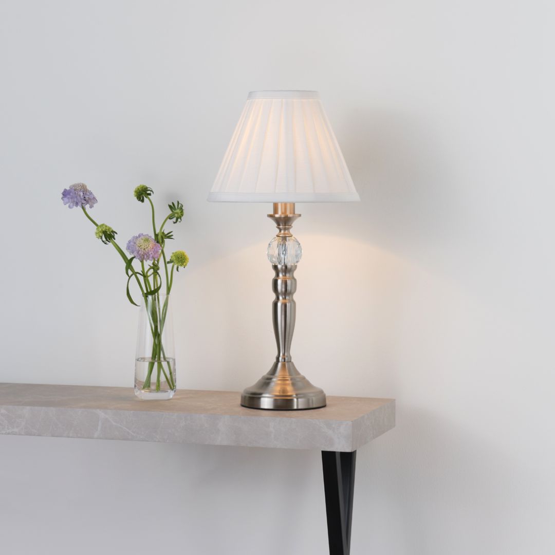 Pagazzi Edwina Satin Chrome Touch Table Lamp
