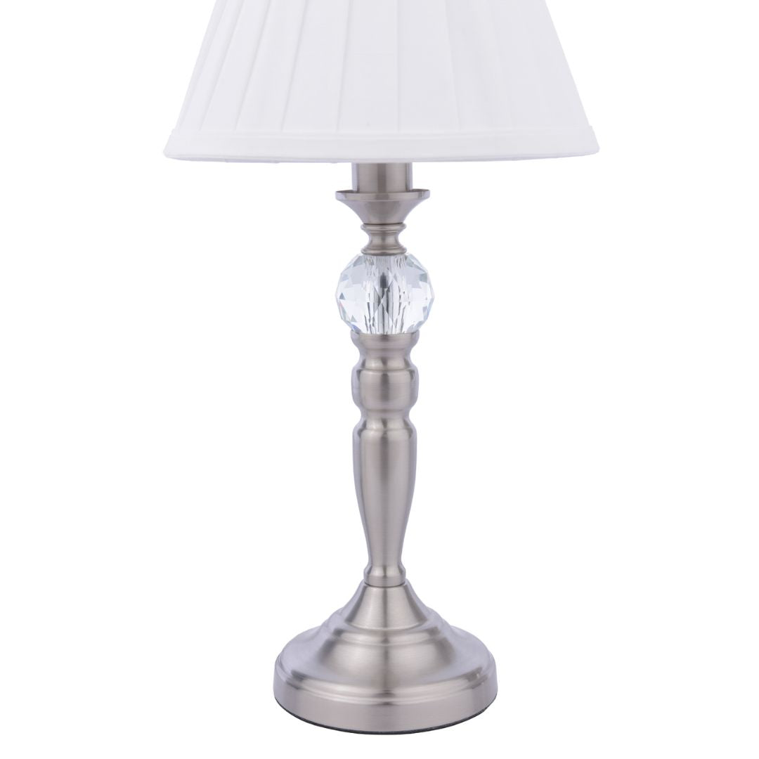 Pagazzi Edwina Satin Chrome Touch Table Lamp