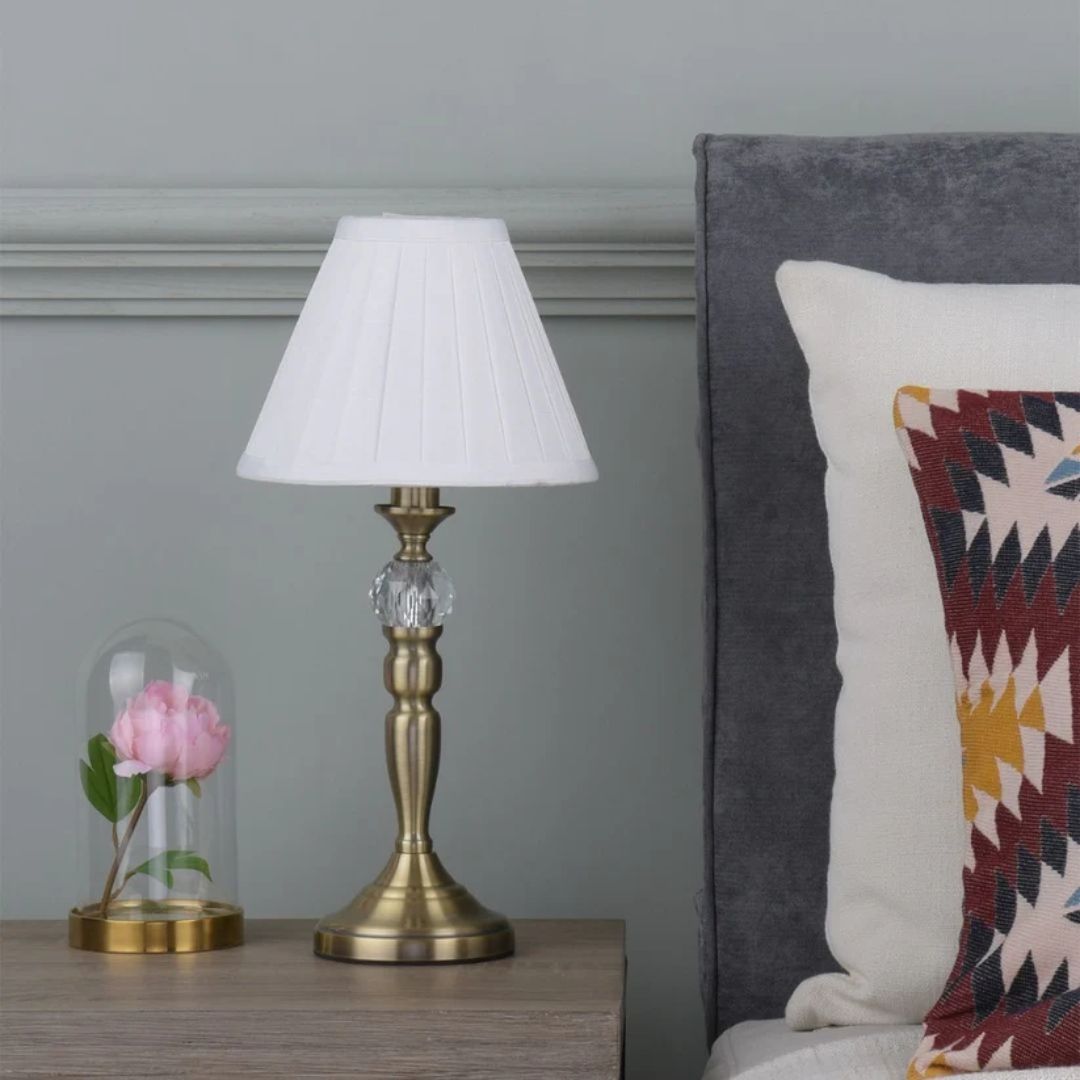 Pagazzi Edwina Antique Brass Touch Table Lamp