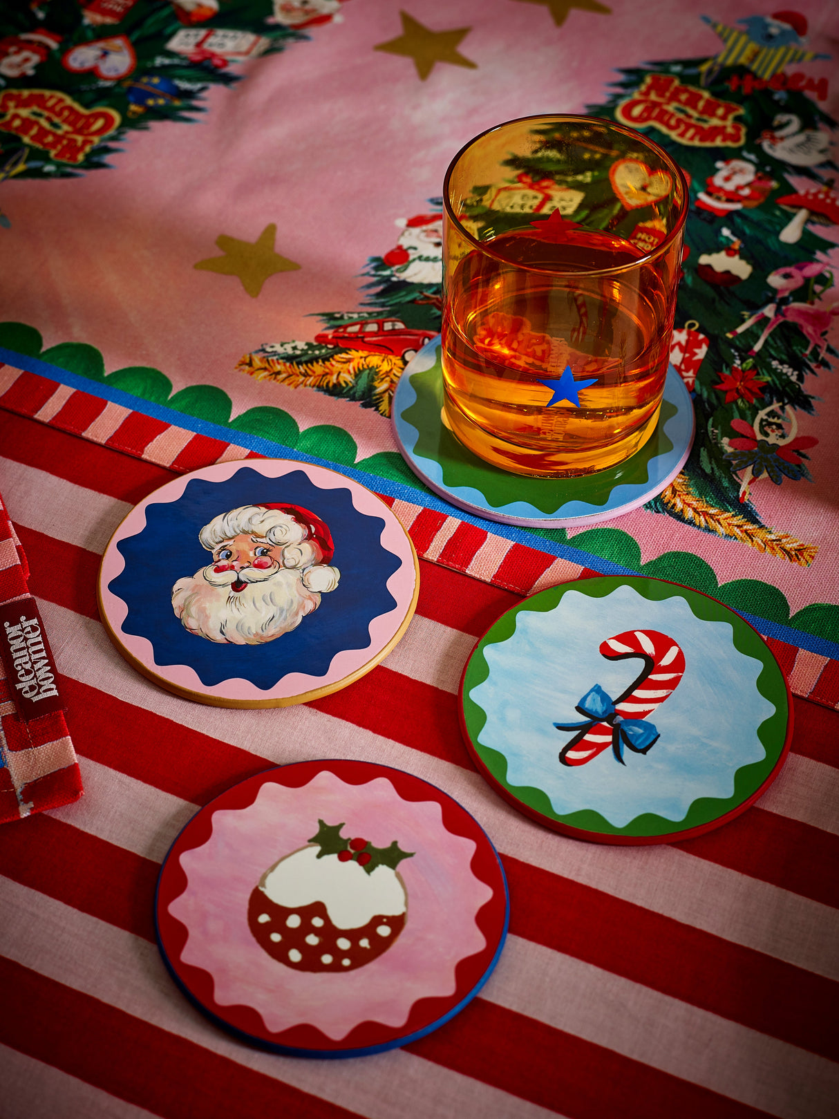 Eleanor Bowmer Fabulously Festive Coasters - Set of 4