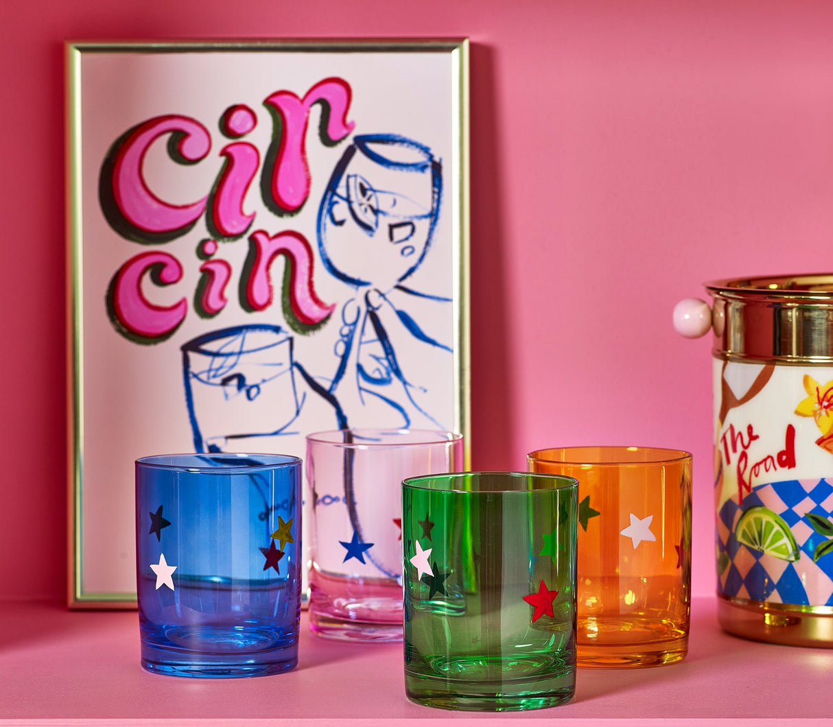 Eleanor Bowmer Set of 4 Footed Glass Tumblers