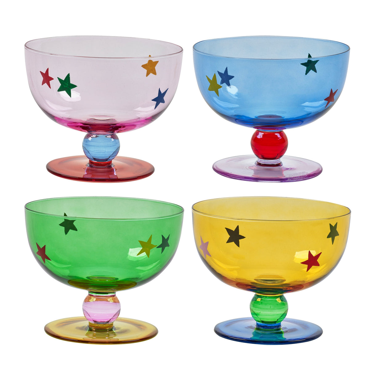 Eleanor Bowmer Set of 4 Footed Glass Dessert Bowls